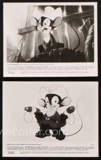 8d633 AMERICAN TAIL: FIEVEL GOES WEST 5 8x10 stills '91 animated cartoon mouse cowboy western!