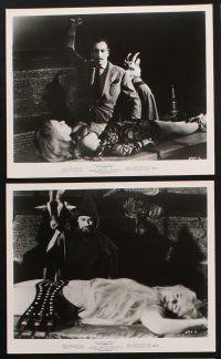 8d314 CRIMSON CULT 20 8x10 stills '70 Boris Karloff, Christopher Lee, Steele, wacky horror images!