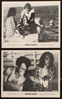 8d802 SHOCK WAVES 4 8x10 stills '77 Peter Cushing, Brooke Adams, ocean zombie terrorizing boat!