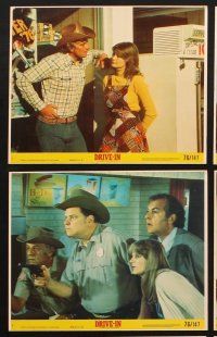 8d082 DRIVE-IN 8 8x10 mini LCs '76 Texas movie theater teen comedy, Glenn Morshower, Lisa Lemole