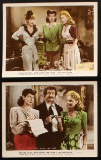 8d237 MY SISTER EILEEN 6 color 8x10 stills '42 Brian Aherne, sexy Rosalind Russell & Janet Blair!