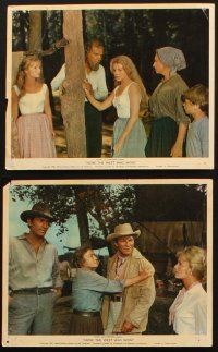 8d234 HOW THE WEST WAS WON 6 color English FOH LCs '62 James Stewart, Carroll Baker, Gregory Peck!