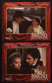 8d223 AGE OF INNOCENCE 6 8x10 mini LCs '93 Martin Scorsese, Daniel Day-Lewis, Winona Ryder