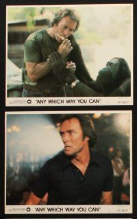 8d063 ANY WHICH WAY YOU CAN 8 8x10 mini LCs '80 Clint Eastwood, Sondra Locke & Clyde the orangutan!
