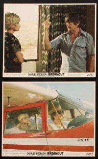 8d069 BREAKOUT 8 8x10 mini LCs '75 Charles Bronson, Robert Duvall, Jill Ireland!