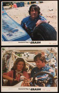 8d263 CHECKERED FLAG OR CRASH 4 8x10 mini LCs '77 off-road racing, Joe Don Baker, Susan Sarandon!
