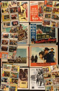 8e025 LOT OF 48 LOBBY CARDS '40s-70s great images from a variety of different movies!