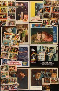 8e027 LOT OF 43 LOBBY CARDS '40s-70s great images from a variety of different movies!