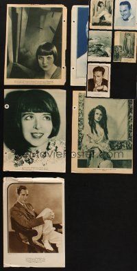 8e046 LOT OF 5 MAGAZINE PAGES '20s Louise Brooks, Harold Lloyd & other top stars of the decade!