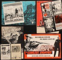 8e086 LOT OF 37 COWBOY WESTERN PRESSBOOKS '50 - '76 great action images & some sexy artwork!
