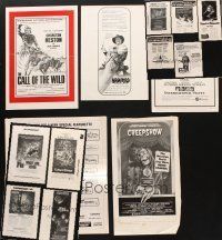8e098 LOT OF 14 UNCUT PRESSBOOKS & CUT & UNCUT SUPPLEMENTS '60s-80s Creepshow, Clash of the Titans