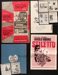 8e100 LOT OF 9 UNCUT PRESSBOOKS '50s-70s great advertising images from a variety of movies!