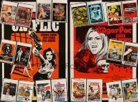 8e120 LOT OF 22 MOSTLY 1960s & 1970s BELGIAN POSTERS '60s-70s cool art from a variety of movies!