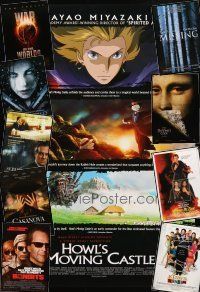 8e134 LOT OF 42 UNFOLDED DOUBLE-SIDED & SINGLE-SIDED ONE-SHEETS '88-06 Howl's Moving Castle+more!