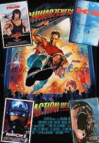 8e145 LOT OF 16 UNFOLDED ONE-SHEETS '82 - '94 Robocop 2, Rambo 3, Last Action Hero + more!
