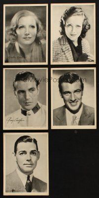 8e047 LOT OF 5 WOMAN'S WAY MAGAZINE ENGLISH PHOTO INSERTS '30s Gary Cooper, Crawford, Garbo