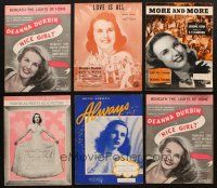 8e043 LOT OF 6 DEANNA DURBIN SHEET MUSIC '30s-40s Nice Girl, Always, Love Is All & more!