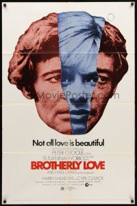 8f090 BROTHERLY LOVE revised 1sh '70 Susannah York, Peter O'Toole, Not all love is beautiful!