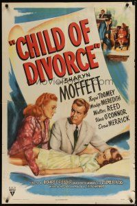 8f112 CHILD OF DIVORCE style A 1sh '46 directed by Richard Fleischer, Sharyn Moffett, Regis Toomey!