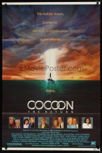 8f119 COCOON THE RETURN 1sh '88 Courtney Cox, Don Ameche, Wilford Brimley, Hume Cronyn