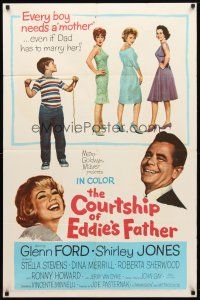 8f128 COURTSHIP OF EDDIE'S FATHER 1sh '63 Ron Howard helps Glenn Ford choose his new mother!
