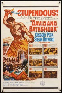 8f144 DAVID & BATHSHEBA 1sh R60 Biblical Gregory Peck broke God's commandment for Susan Hayward