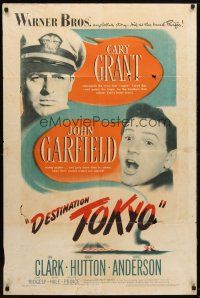 8f169 DESTINATION TOKYO 1sh '43 Cary Grant & John Garfield in World War II!