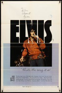 8f221 ELVIS: THAT'S THE WAY IT IS 1sh '70 great image of Presley singing on stage!