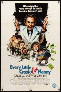 8f233 EVERY LITTLE CROOK & NANNY 1sh '72 who would be crazy enough to snatch Victor Mature's kid!