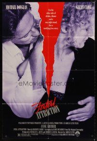 8f259 FATAL ATTRACTION 1sh '87 Michael Douglas, Glenn Close, a terrifying love story!
