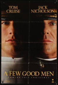 8f262 FEW GOOD MEN teaser 1sh '92 best close up of Tom Cruise & Jack Nicholson!