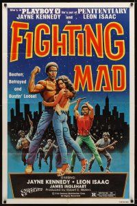 8f268 FIGHTING MAD 1sh '78 Leon & Jayne Kennedy, beaten, betrayed, and bustin' loose!