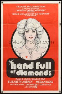 8f392 SEX THIEF 1sh R1970s Elizabeth Aubrey & Megan Ross, Hand Full of Diamonds