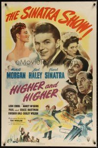 8f435 HIGHER & HIGHER style A 1sh '43 super young Frank Sinatra, Michele Morgan, Jack Haley