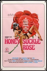8f450 HONEYSUCKLE ROSE 1sh '79 Roberta Findlay directed, super-sexy artwork of Rikki O'Neal!