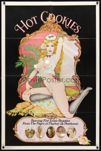 8f456 HOT COOKIES 1sh '77 five beauties from the pages of Playboy & Penthouse, sexy Penelope art!