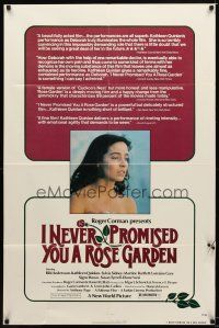 8f474 I NEVER PROMISED YOU A ROSE GARDEN 1sh '77 close-up of mental patient Kathleen Quinlan!