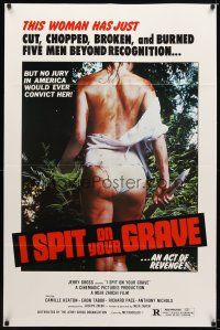 8f475 I SPIT ON YOUR GRAVE 1sh '78 classic image of woman who tortured 5 men beyond recognition!