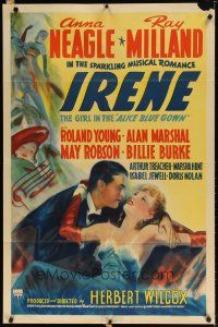 8f495 IRENE 1sh '40 Anna Neagle stares lovingly into the eyes of handsome young Ray Milland!
