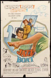 8f504 JAZZ BOAT 1sh '60 Anthony Newley, Anne Aubrey, coolest craziest caper of all!