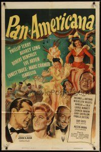 8f751 PAN-AMERICANA style A 1sh '45 Phillip Terry & lots of South American Latin bands!