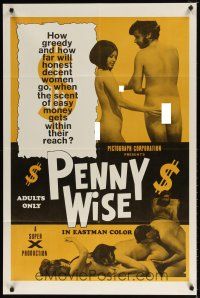 8f759 PENNY WISE 1sh '70 how greedy and how far will honest decent women go?!