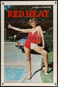 8f814 RED HEAT 1sh '81 sexy hitchhiker Rita Cummings gets caught up in a bizarre mystery!