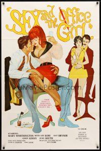 8f855 SEX & THE OFFICE GIRL 1sh '72 there wasn't a secretarial position they couldn't fill!