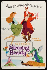 8f880 SLEEPING BEAUTY style B 1sh R70 Walt Disney cartoon fairy tale fantasy classic!