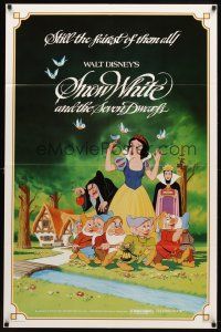 8f884 SNOW WHITE & THE SEVEN DWARFS 1sh R83 Walt Disney animated cartoon fantasy classic!