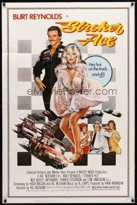 8f902 STROKER ACE 1sh '83 car racing art of Burt Reynolds & sexy Loni Anderson by Drew Struzan!