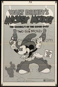 8f954 TWO GUN MICKEY 1sh R74 Disney's cowboy western Mickey Mouse, the goodest of the good guys!