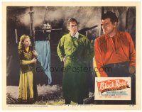 8g589 BLACK ROSE LC #8 '50 close up of Cecile Aubry, Tyrone Power & Jack Hawkins in tent!