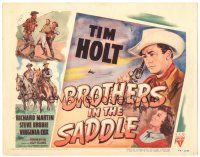 8g380 BROTHERS IN THE SADDLE TC '48 artwork of cowboy Tim Holt & pretty Virginia Cox!